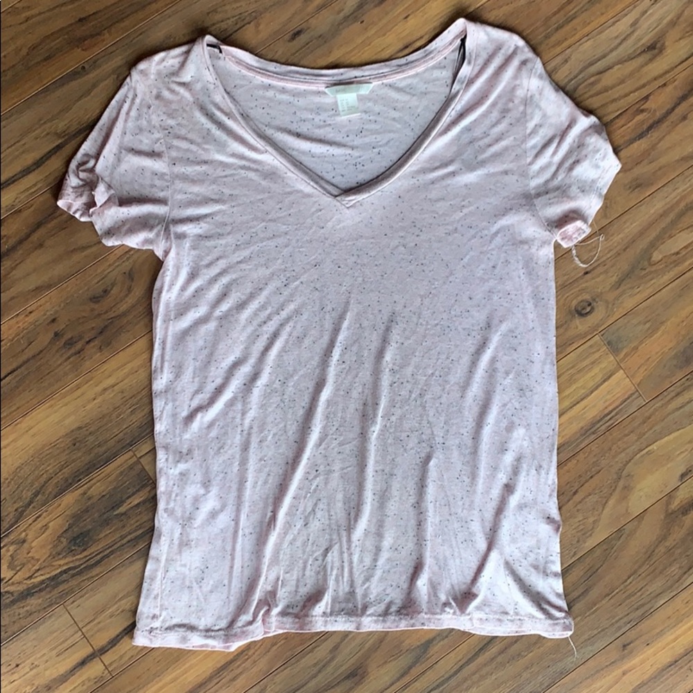 H&M pink speckled tee